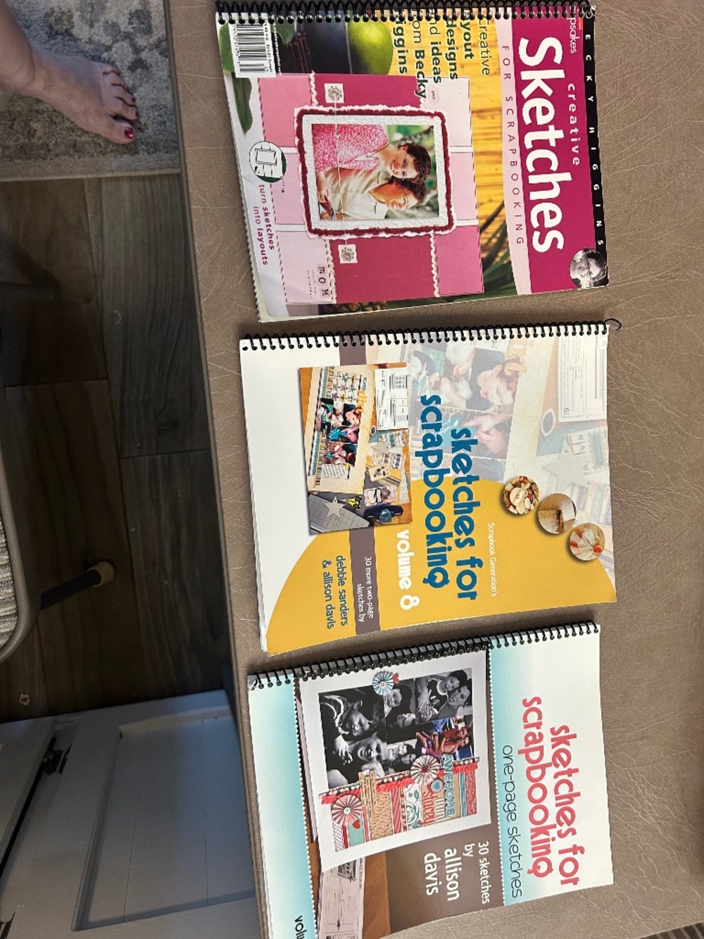 scrapbooking sketch books.  sketch of layout ideas for cards and scrapbook pages